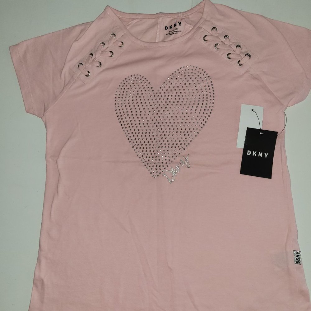 DKNY Girl  T-shirt PINK  - SIZE XL